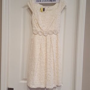 Cream lace dress