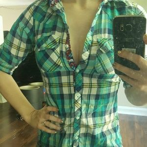 Plaid button up