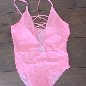 Pink one Piece swim suit never worn