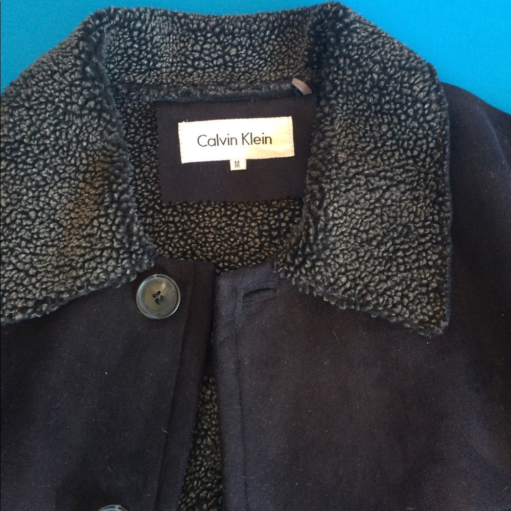 Men's Calvin Klein suede leather coat