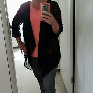 Sheer black cardigan