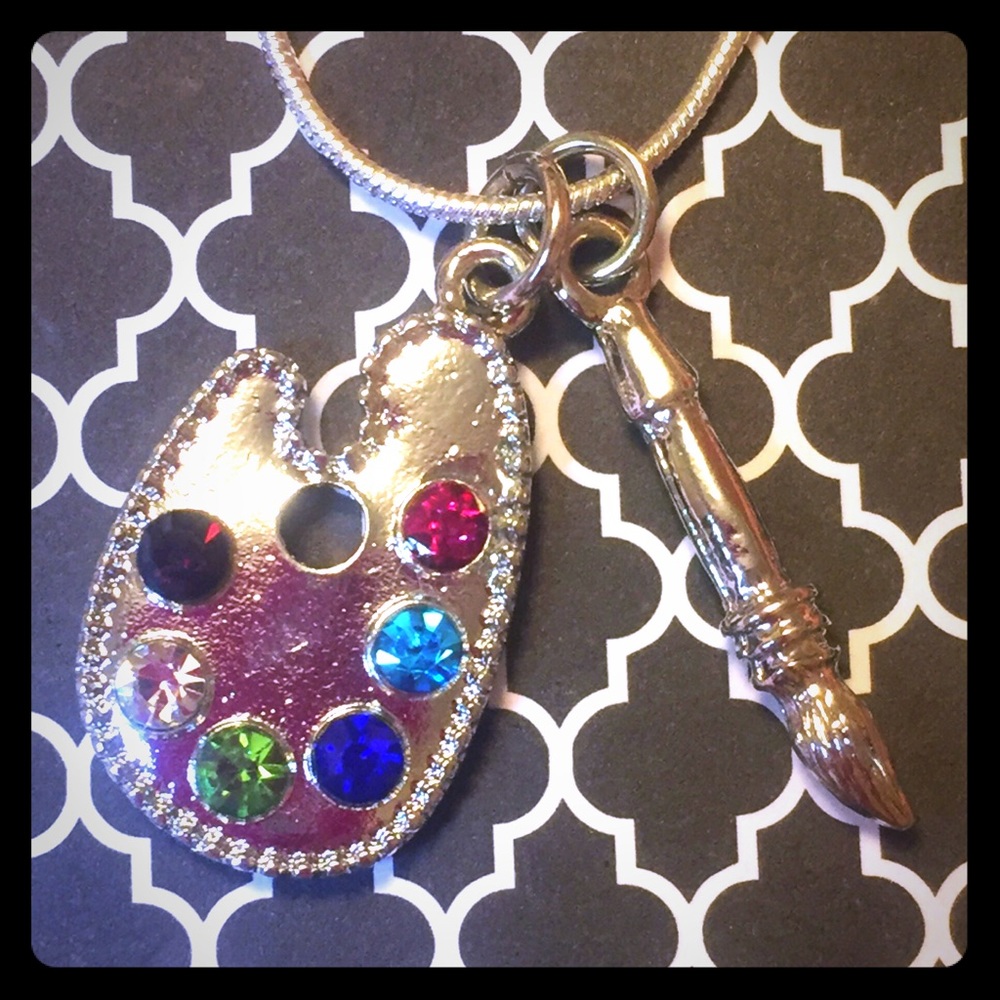 🛍4/$10🛍New Handmade Paint & Brush Necklace