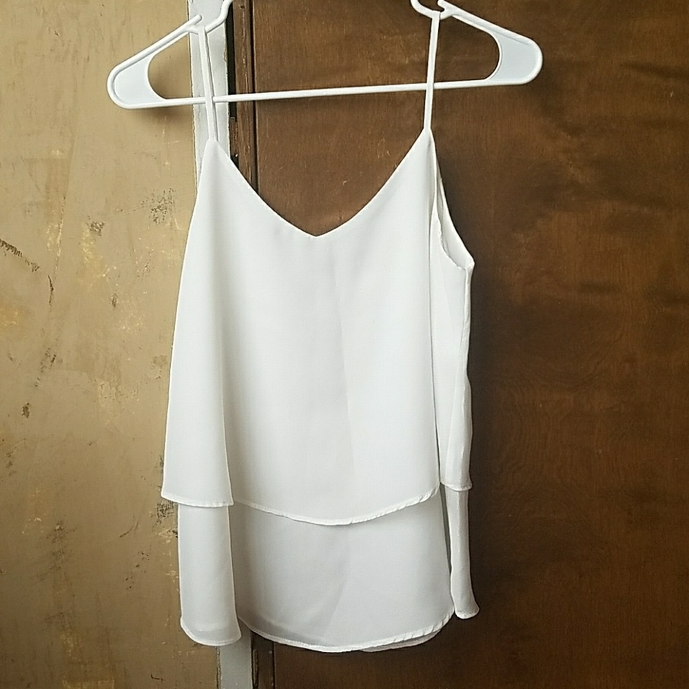 White flowy camisoul.