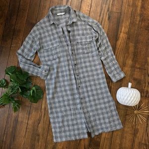 Plaid Button Duster