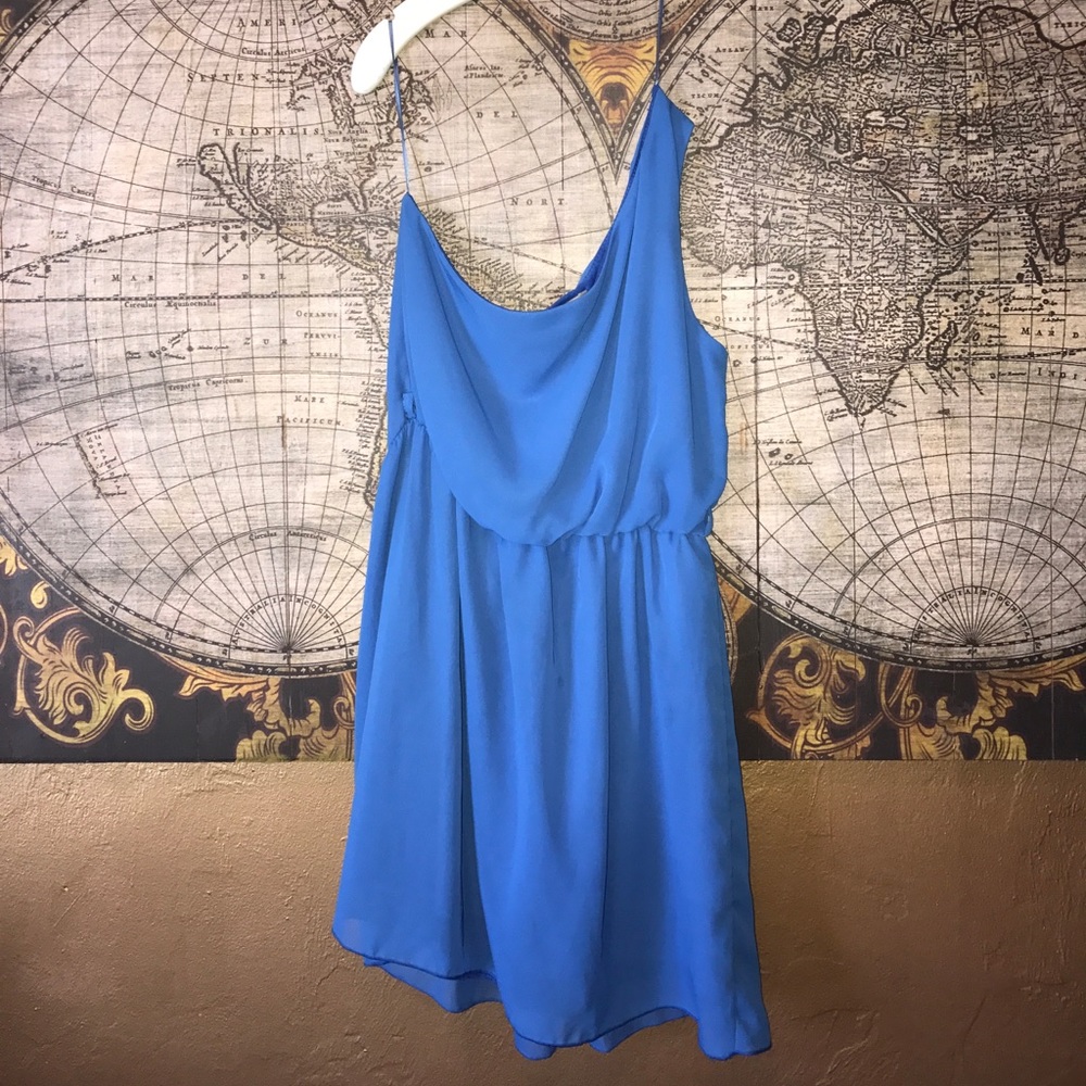 One Shoulder Blue Dress S/M