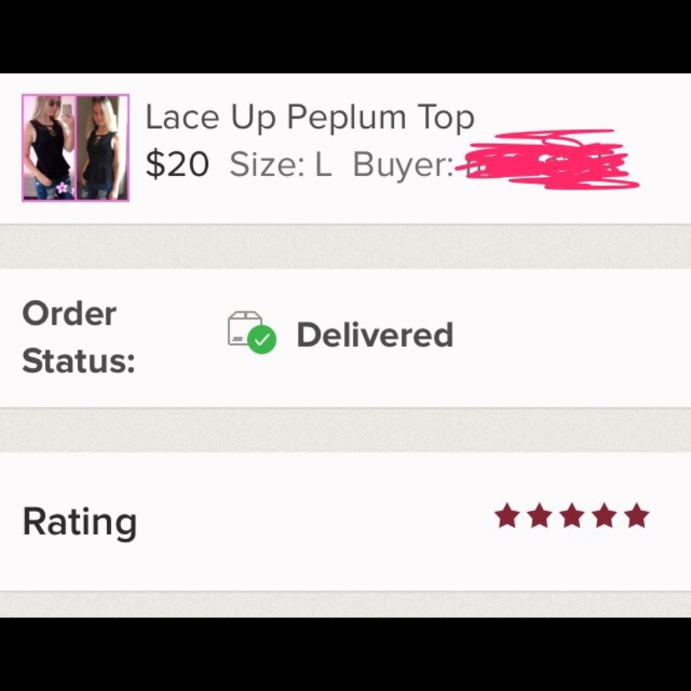 Lace Up Peplum Top - Picture 7 of 7