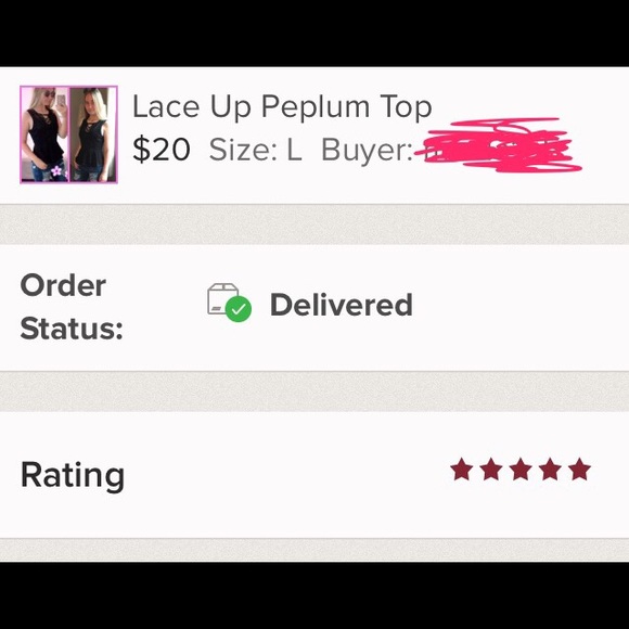 Lace Up Peplum Top - Picture 7 of 7