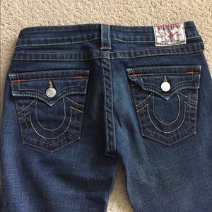 True Religion Dark Wash Flared Jeans