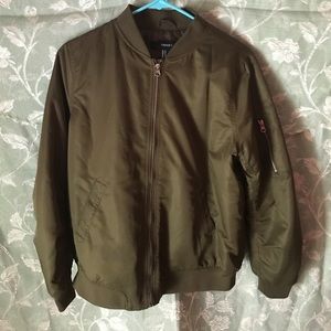 Forever 21 Olive Bomber Jacket