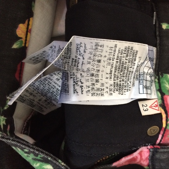 NWOT GUESS HIGH RISE VINTAGE ROSE CROP JEANS SZ 23 - Picture 7 of 8