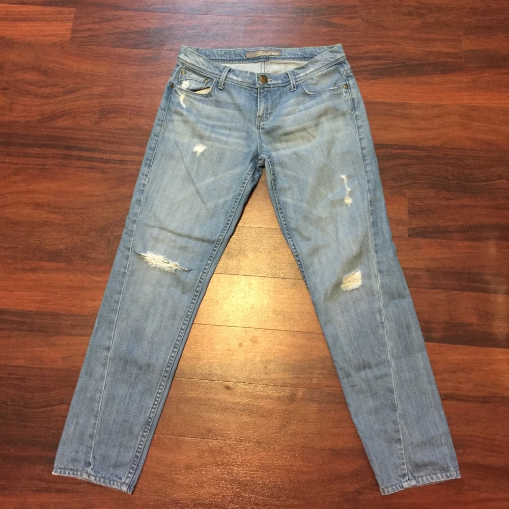Level 99 twisted hem ripped jeans