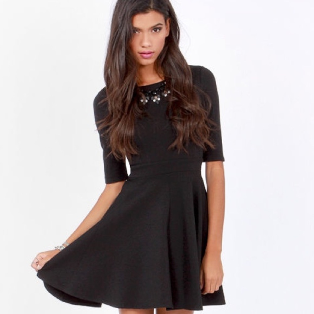 Lulu's "Just a Twirl" dress black