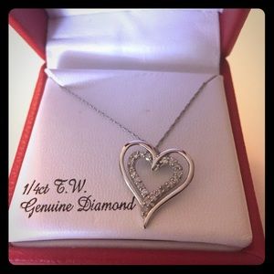 Diamond heart necklace 1/4ct