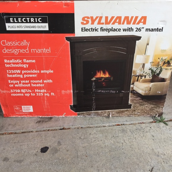 Sylvania electric fire place with 26" mantel - Picture 1 of 2