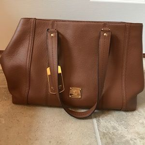 Ralph Lauren Light Brown Leather Tote
