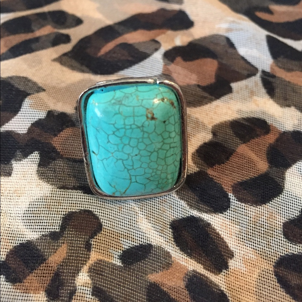 Turquoise inspired silver ring. - Picture 2 of 3