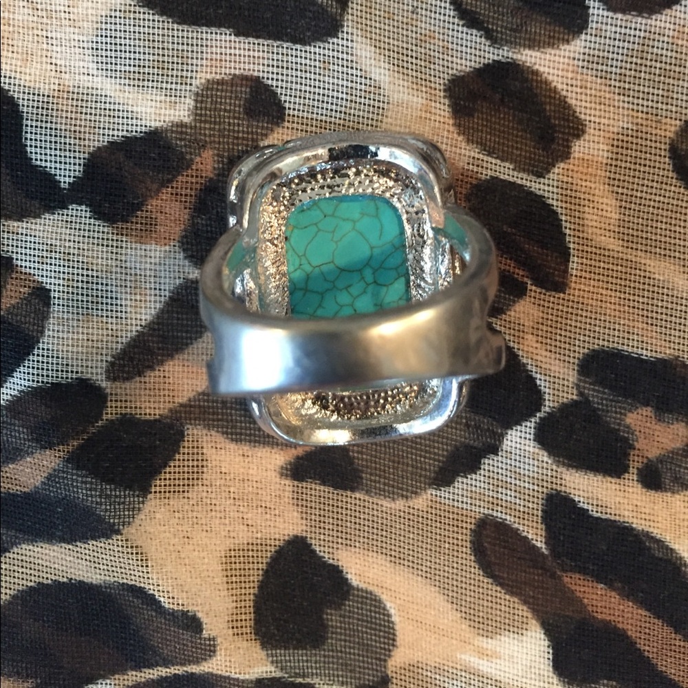 Turquoise inspired silver ring. - Picture 3 of 3