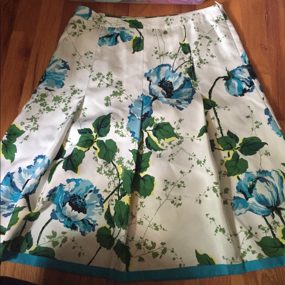 Banana republic floral a-line skirt
