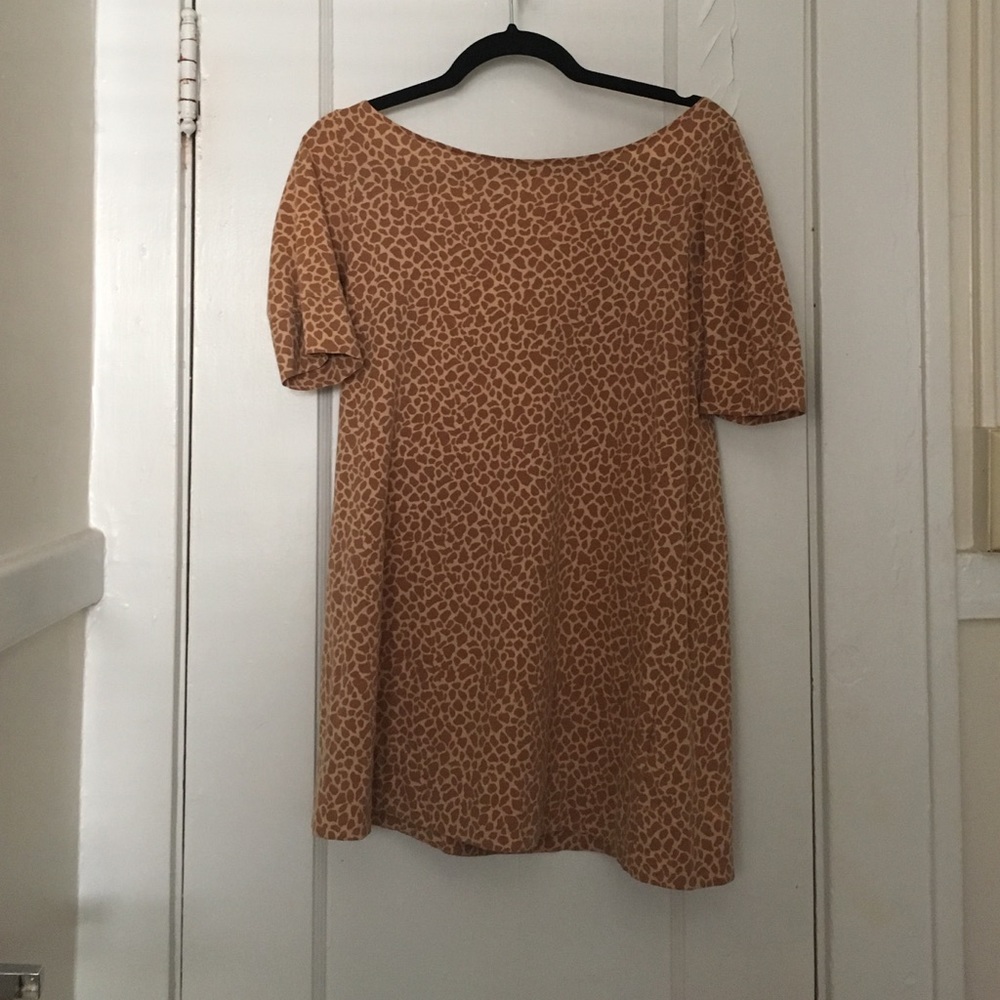rachel comey scoop back leopard t-shirt dress