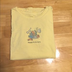 Life is Good Light Yellow Crusher T Large