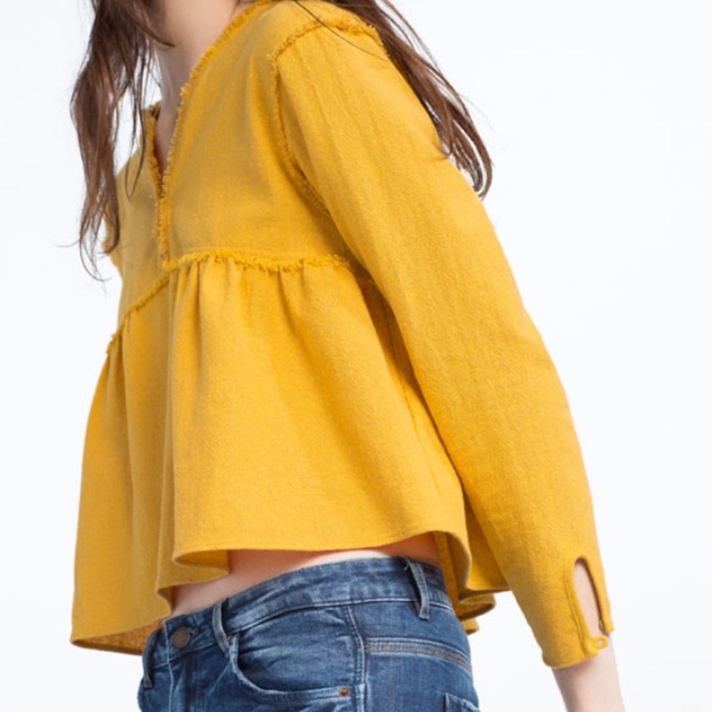 zara linen top