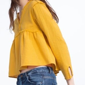 zara linen top