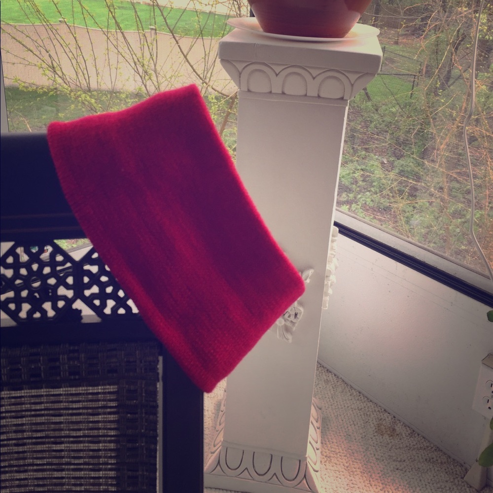 Red hot ear warmer
