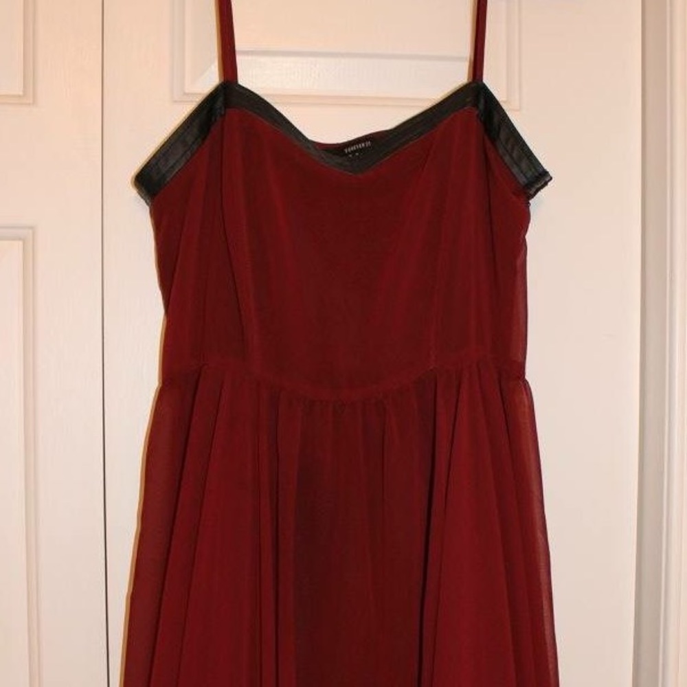 maroon and black dress