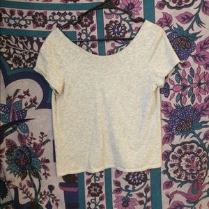 Aeropostale Grey Bow Back Tee