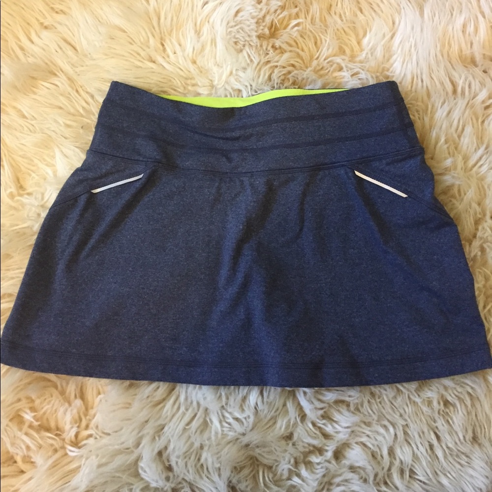 Gray neon athleta small skort