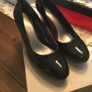 Black patent leather