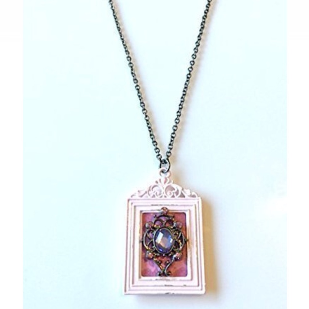 DELETE Handmade Victorian Frame Pendant Necklace