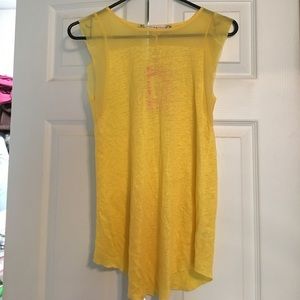 Yellow sleeveless shirt