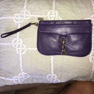 Rebecca minkoff purple gold wristlet MAC