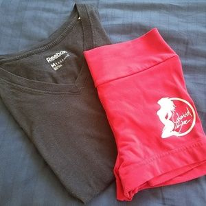 Celestial Bodiez red shorts