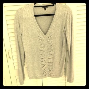 Express Grey v neck sweater