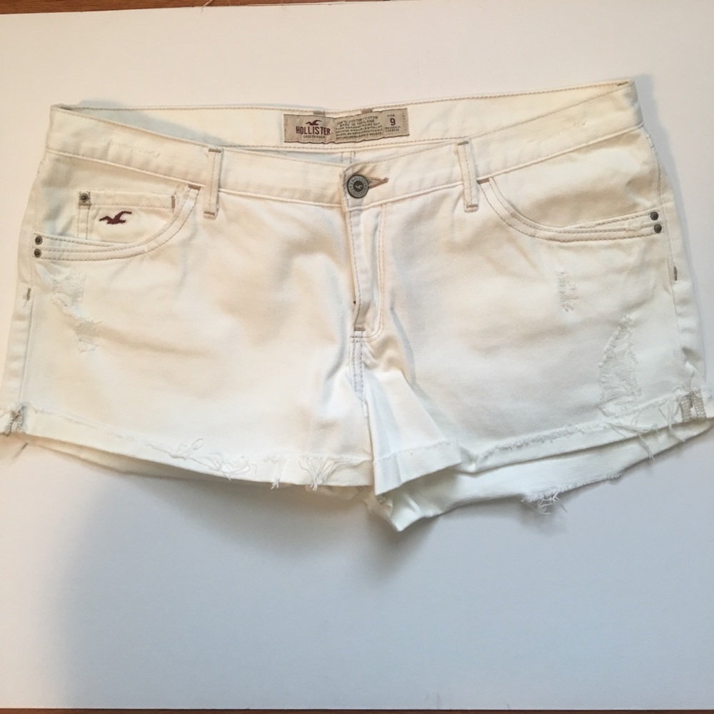 Hollister White Jean Shorts