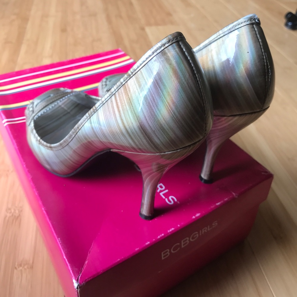 BCBGirls Silver🌈Rainbow Heels