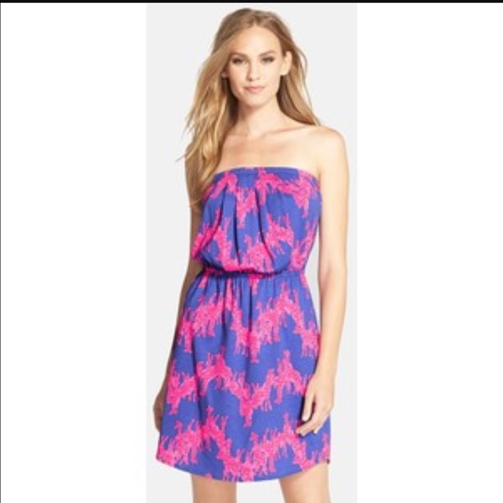 Lilly Pulitzer giraffe print strapless
