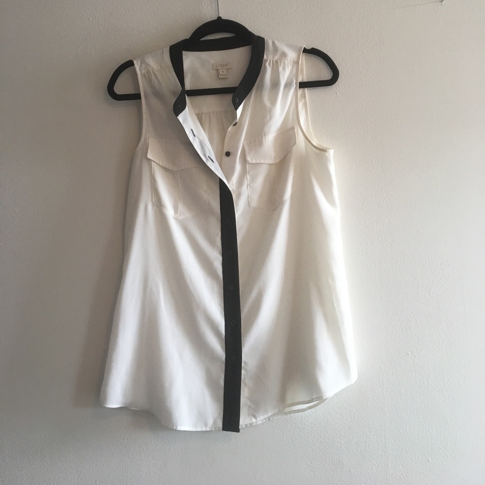 White J crew blouse