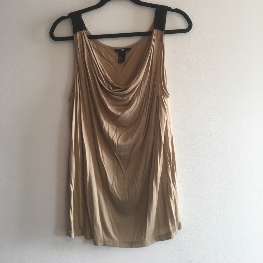 Tan drapey top