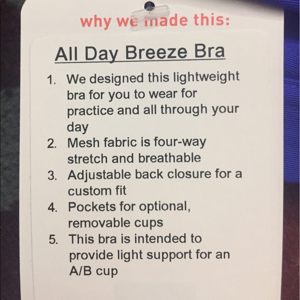 ⚡️Flash Sale⚡️Lululemon All Day Breeze Bra 8 BZRB - Picture 4 of 4