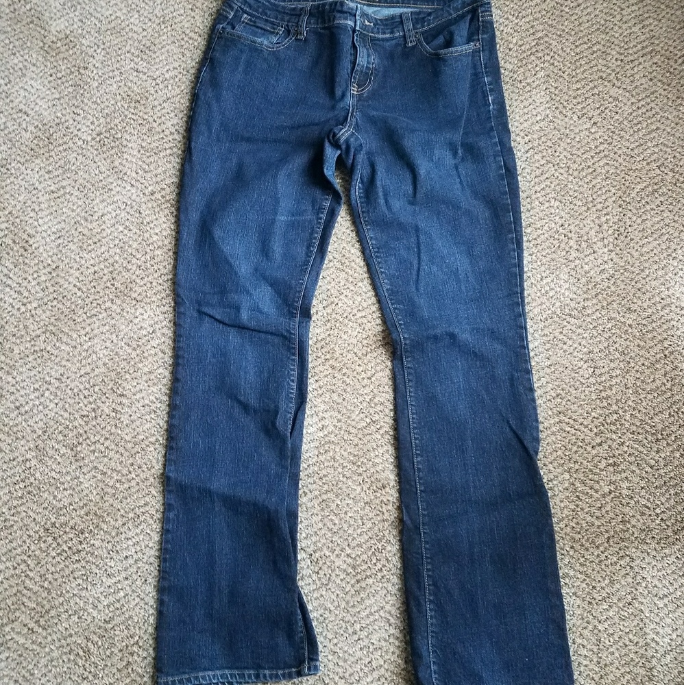 Size 12 long dark wash blue jeans