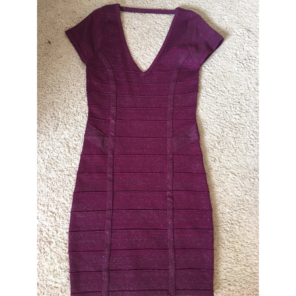 Bandage purple sparkle dress