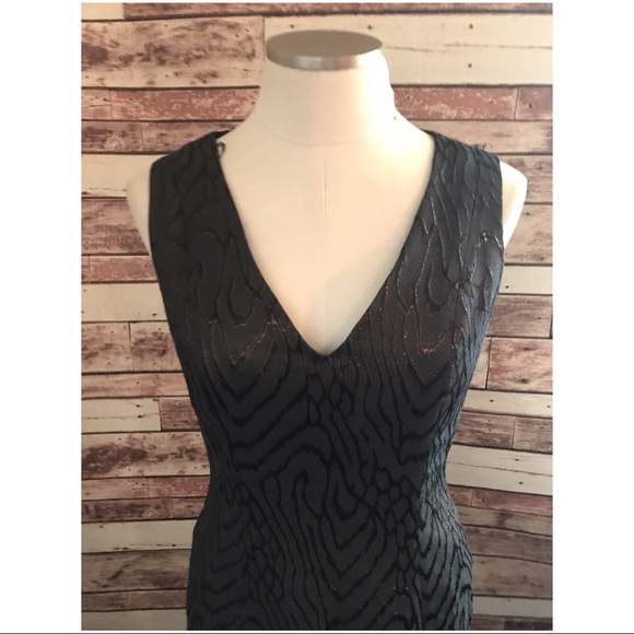 B MICHAEL AMERICA BLACK SHIMMER SHEATH - Picture 2 of 4