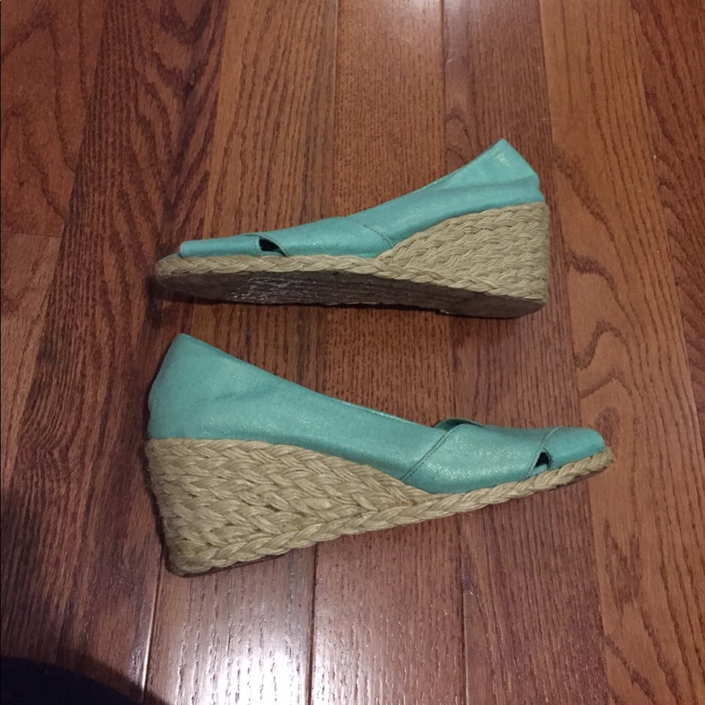 Mint Green Shimmer Espadrilles