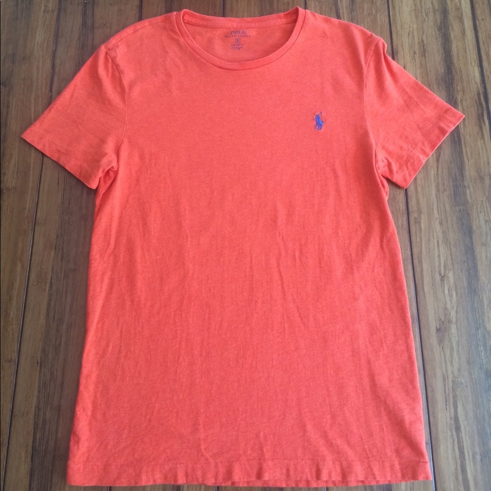 Men's Polo Ralph Lauren Orange Custom Fit Shirt 👕