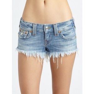 True Religion Joey Cutoff Denim Shorts