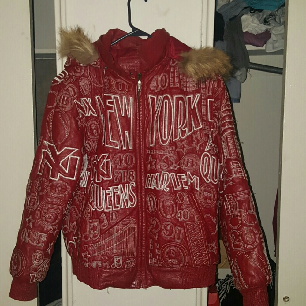 Red leather