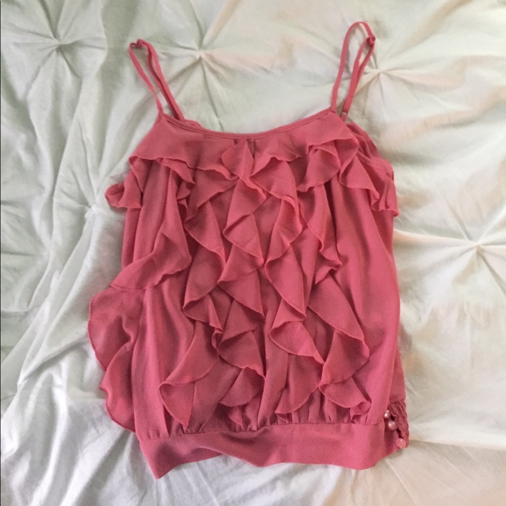 Pink tank top blouse